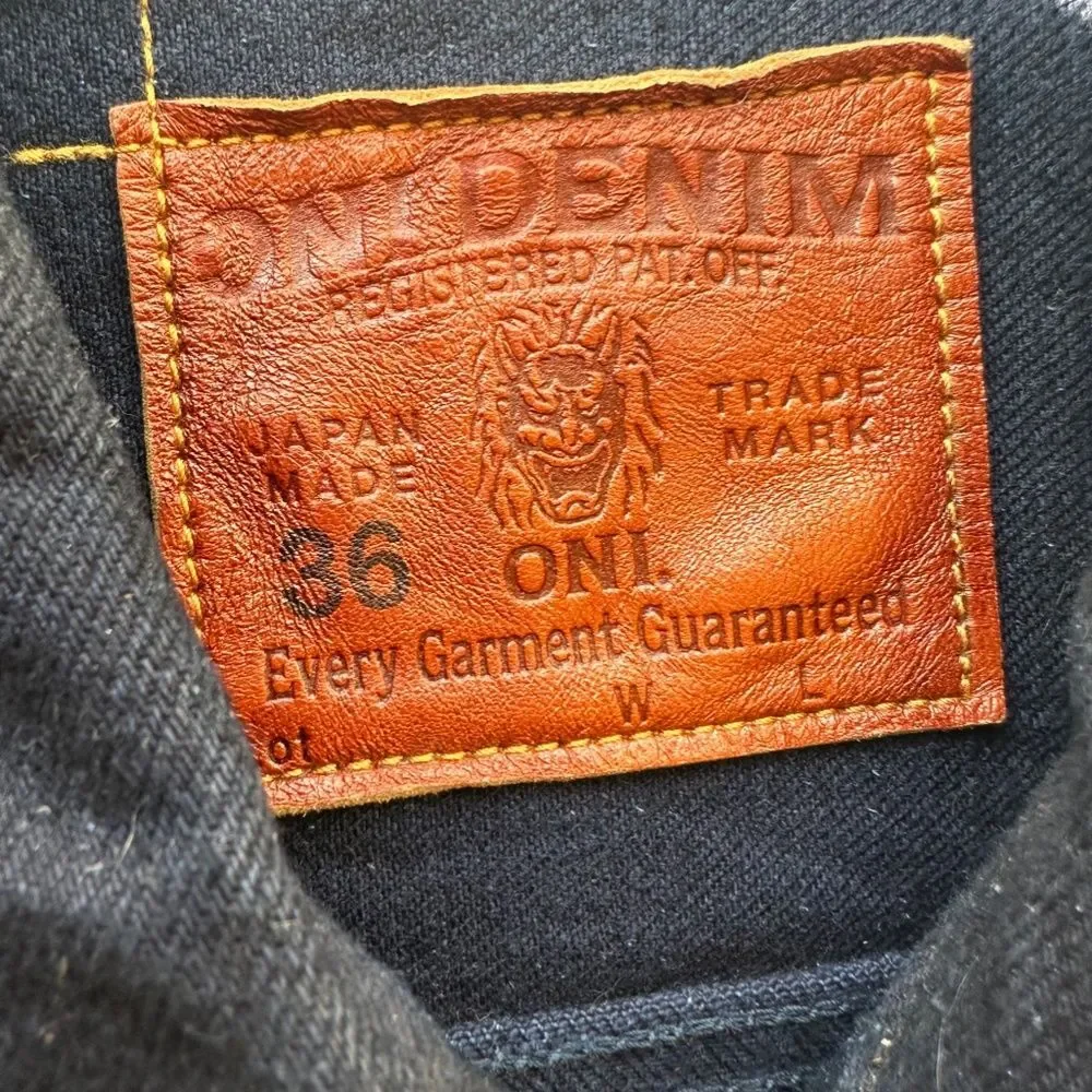 ONI Denim Denim Jacket Type II Double Indigo Overdyed Trucker Men’s Size 36